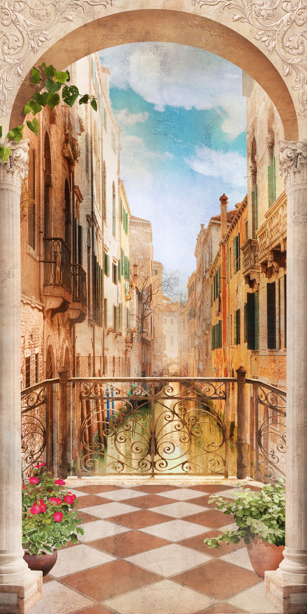 Балкон на канал Венеции