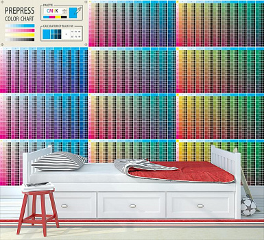 Разноцветная матрица в интерьере детской комнаты мальчика