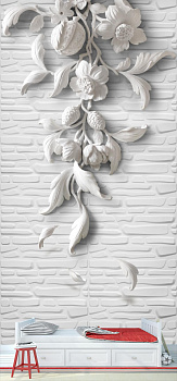 Белые цветы с шишками в интерьере детской комнаты мальчика