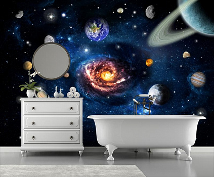 Парад планет в интерьере ванной