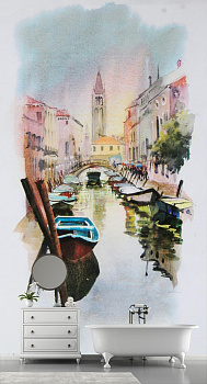 Канал Венеции в интерьере ванной