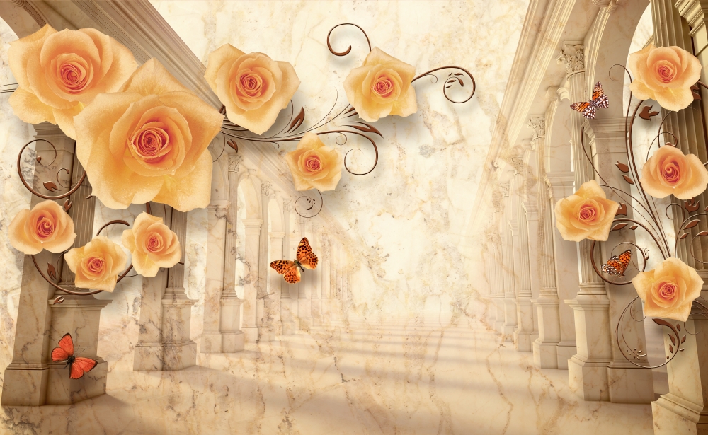 Чайные розы на арках