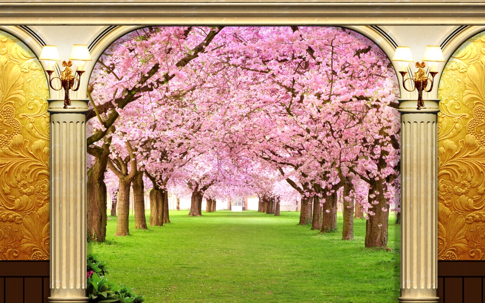 Парк цветущей сакуры