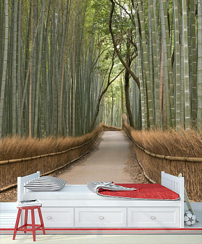 Бамбуковый лес в интерьере детской комнаты мальчика
