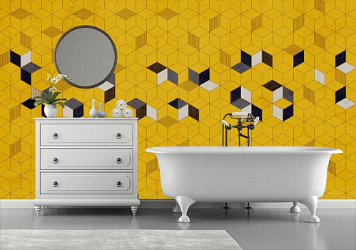 Geo Hexagon в интерьере ванной