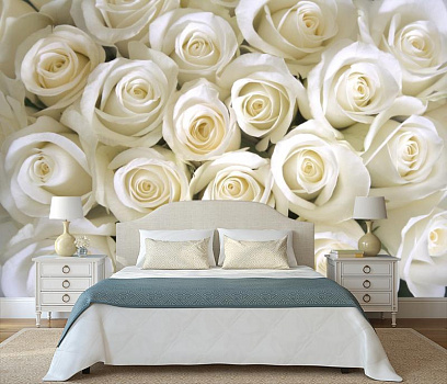 Идеальные розы  в интерьере спальни