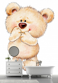 Медвежонок в интерьере ванной