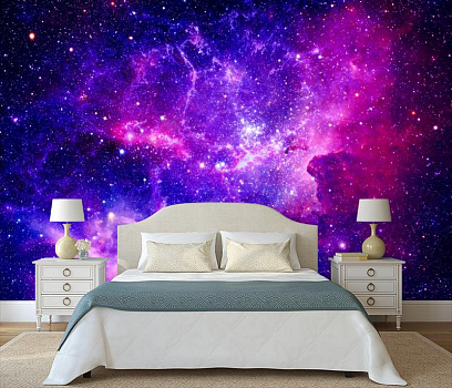 Миллионы звезд в интерьере спальни