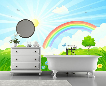 Радужный день в интерьере ванной