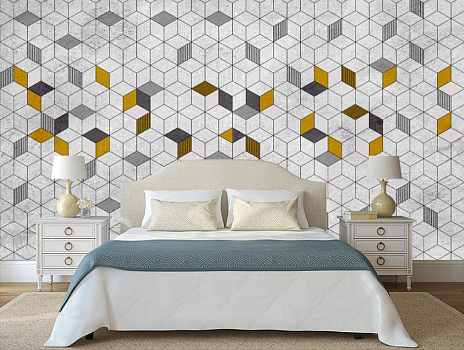 Geo Hexagon в интерьере спальни