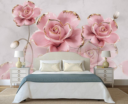 Розовая фантазия в интерьере спальни