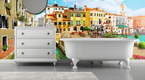 Волшебная Венеция в интерьере ванной