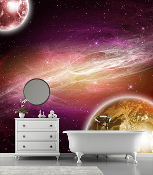 Космическая фантазия в интерьере ванной