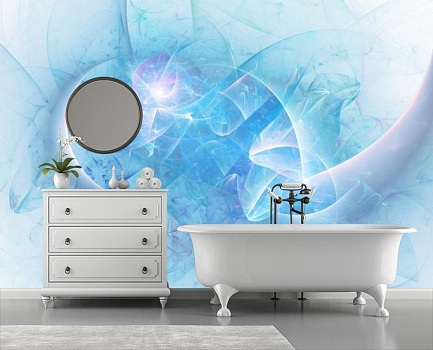 Голубая фантазия в интерьере ванной