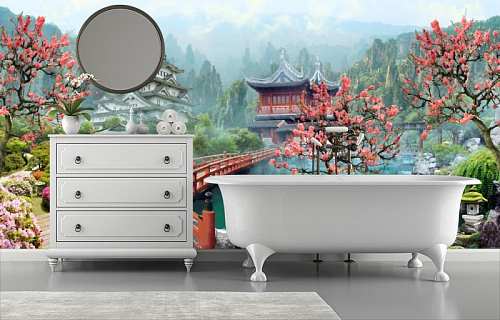 Китайская сказка в интерьере ванной