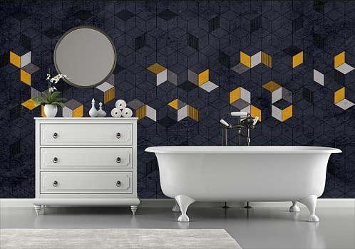 Geo Hexagon в интерьере ванной