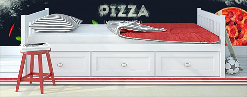 Пицца в интерьере детской комнаты мальчика